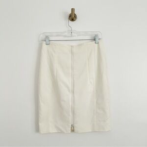 AKRIS Punto Ivory White Zip Front Pencil Skirt Size US 4